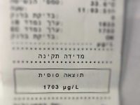 תוצאת בדיקת רמת האלכוהול: פי 6 מהמותר